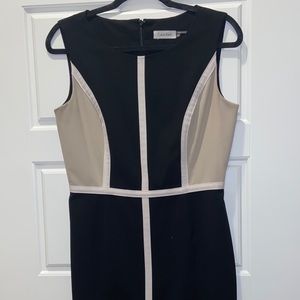 Tan/Black Calvin Klein Dress